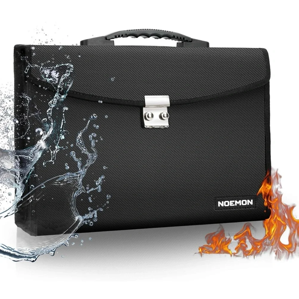 Noemon Black Briefcase Bag – New, 25 Pockets, Never Used
